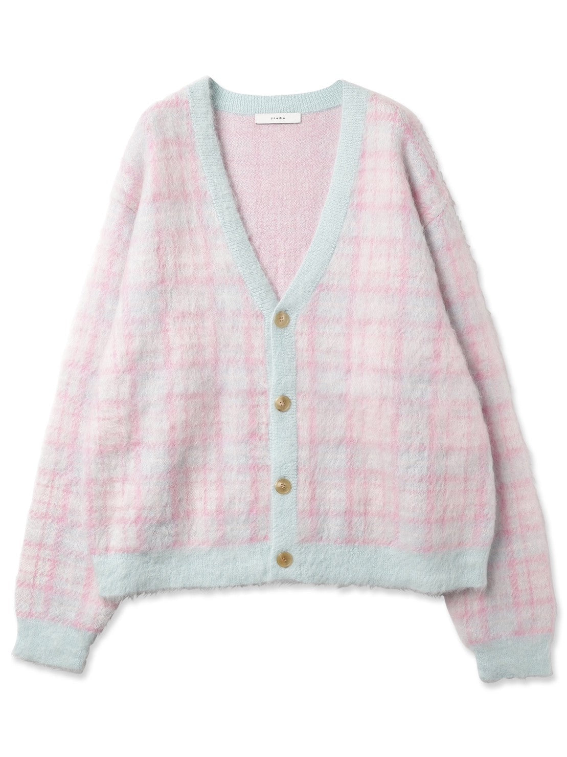 SAMPLE] MOHAIR CHECKED CARDIGAN – JieDa WEB STORE