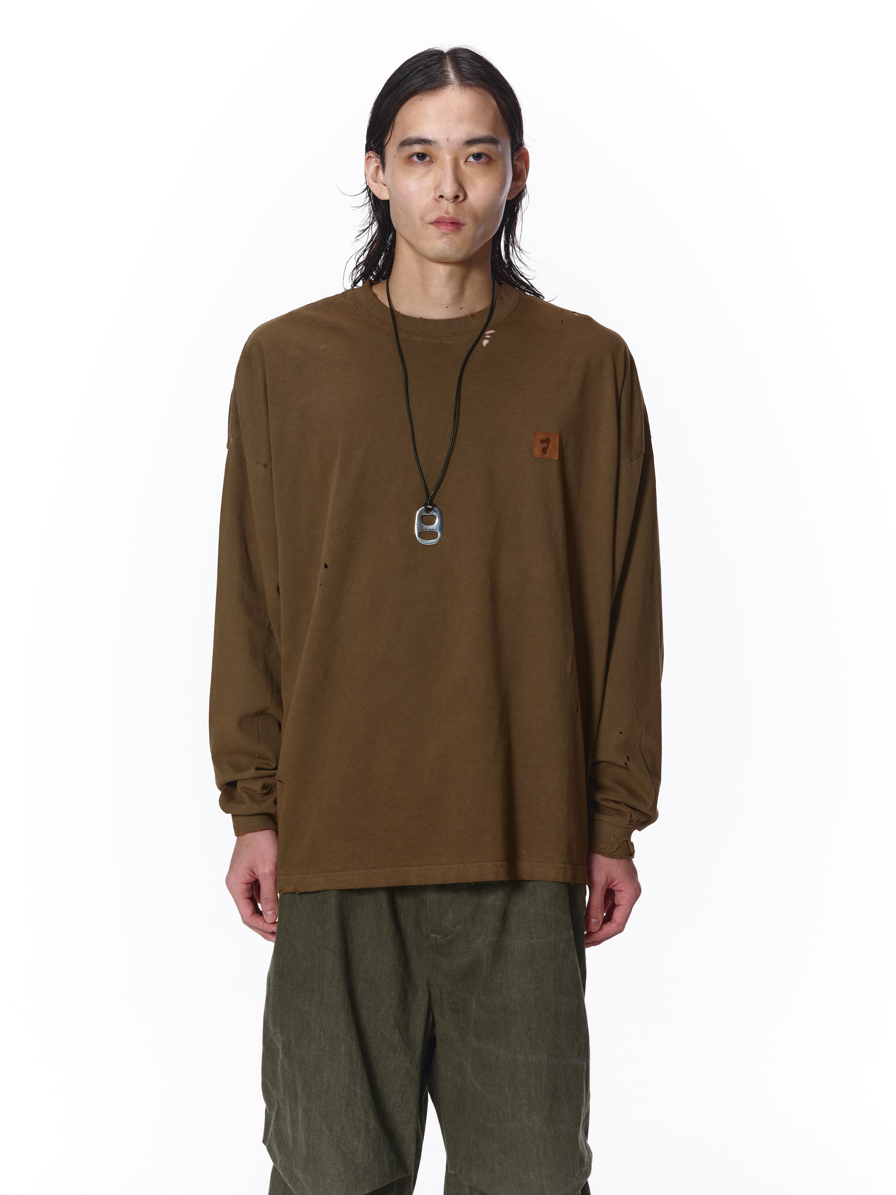 トップス Jieda DAMAGE ZIP OVER SWEAT CREW DAMAGE ZIP OVER SWEAT CREW – ANLIO（アンリオ）