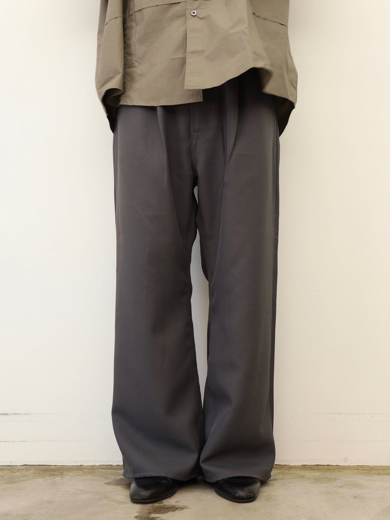 jieda WIDE ONE TUCK STRAIGHT PANTS-