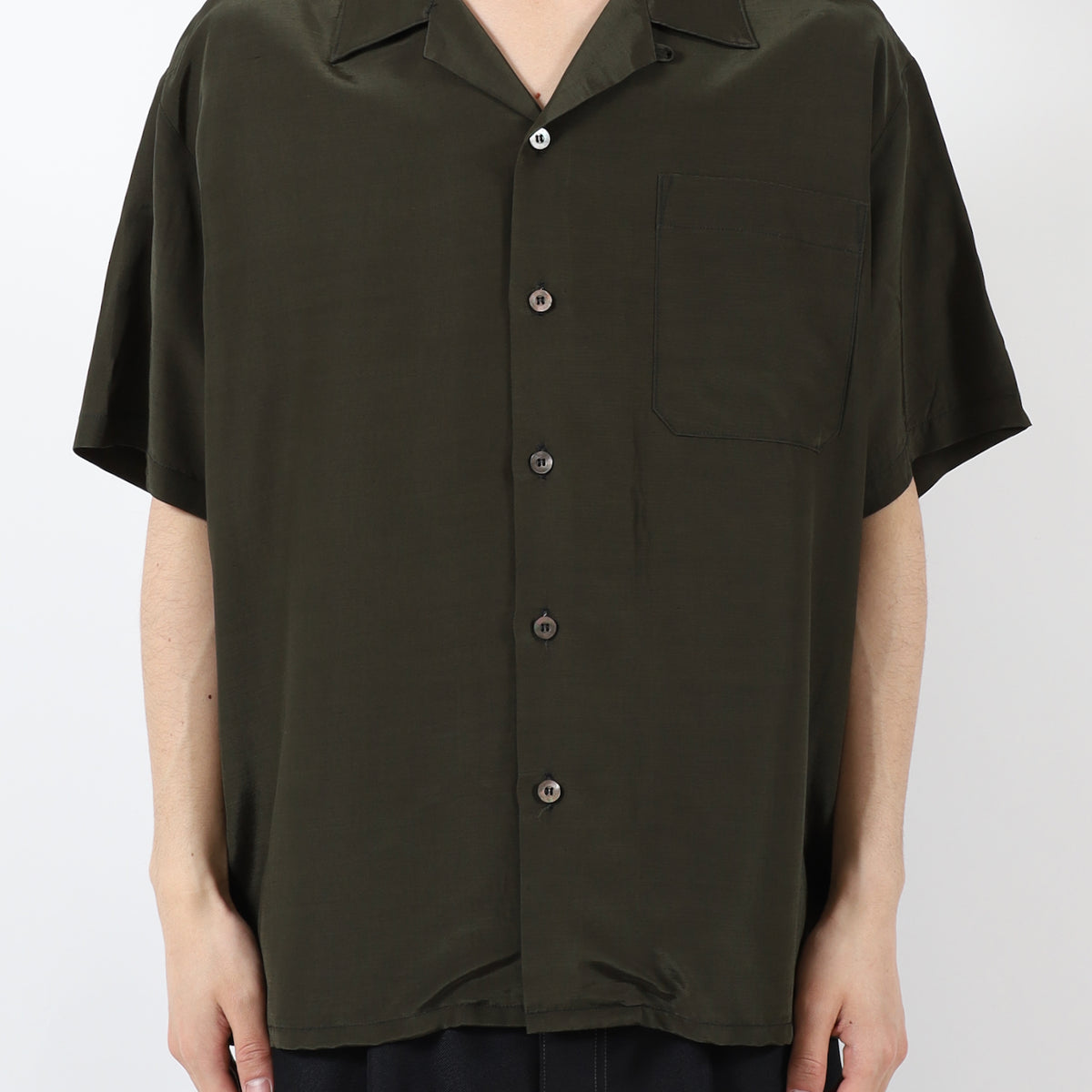 【美品】jieda RAYON WOOL OPEN COLLAR SHIRT RAYON WOOL OPEN COLLAR SHIRT S/S – JieDa WEB STORE