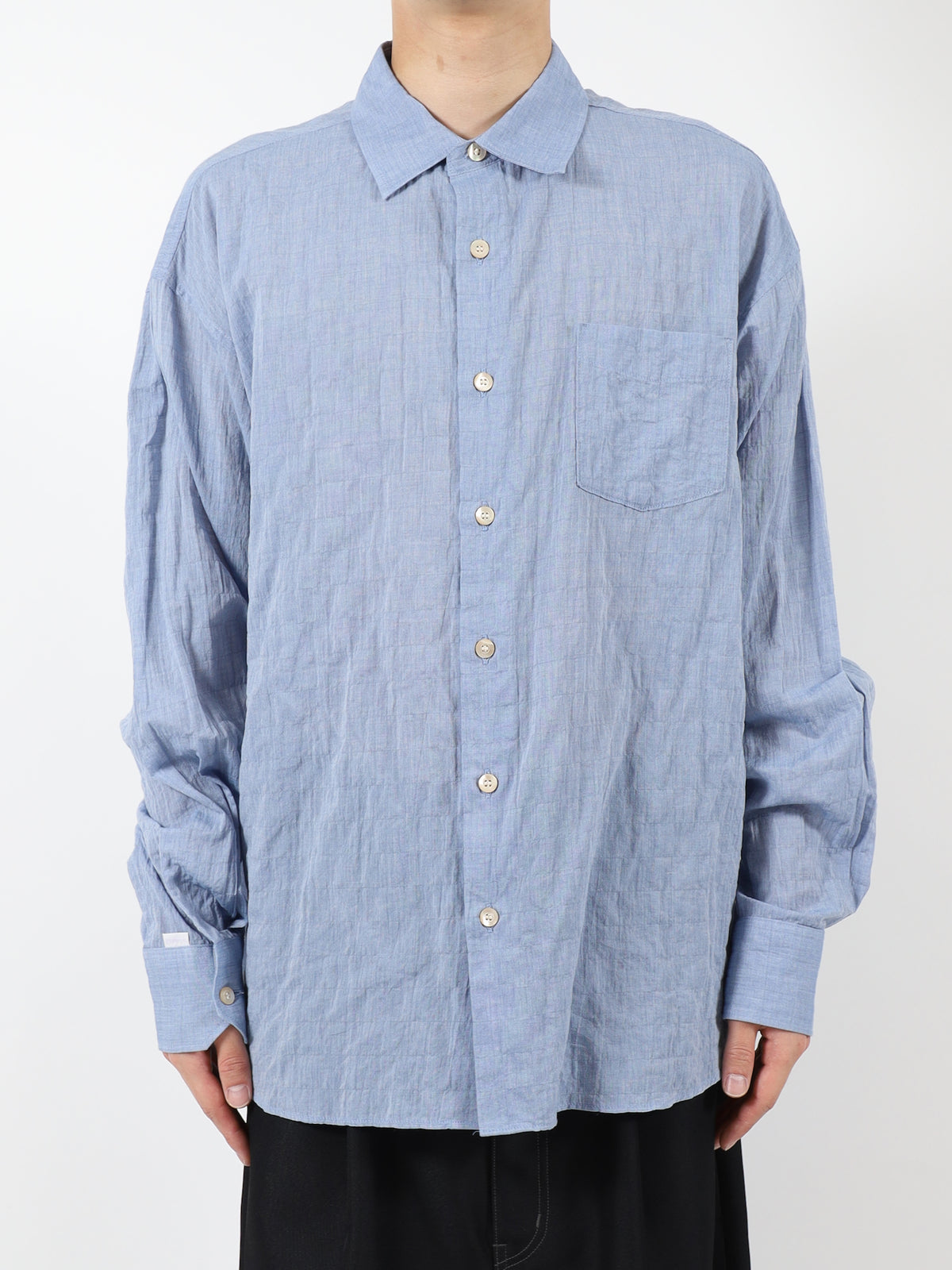 JieDa / WRINKLE SHIRT/半袖シャツ/2/コットン/BLU WRINKLE SHIRT – JieDa WEB STORE