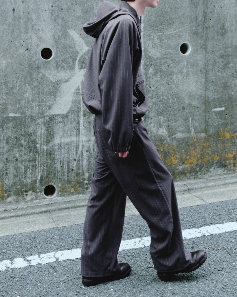 STRIPE WIDE ONE TUCK PANTS – JieDa WEB STORE