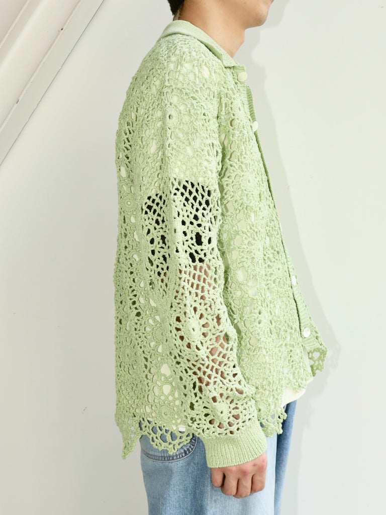 メーカー直売】 Jieda FLOWER HAND KNITTING CARDIGAN trandecol.com