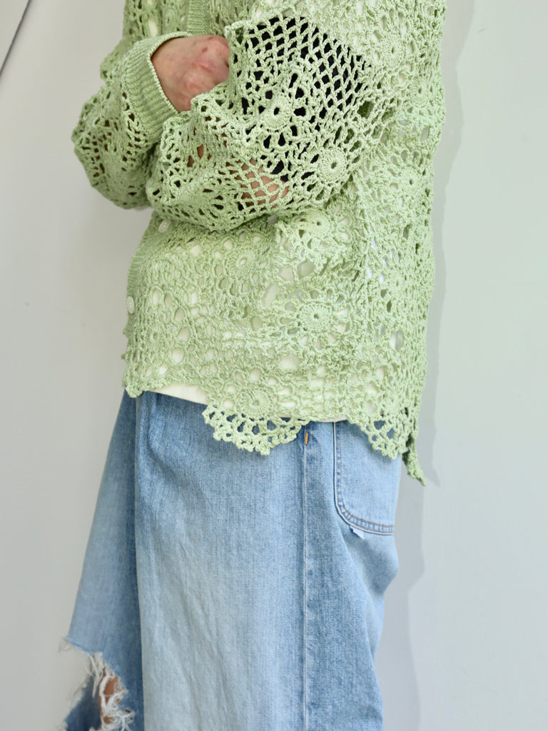 FLOWER HAND KNITTING CARDIGAN – JieDa WEB STORE